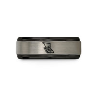 graduation present for her – black & grey tungsten british columbia wedding band
