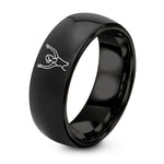 8th Grade Graduation Gift – black tungsten dancer silhouette ring