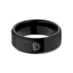 graduation present for teen – black tungsten dove rays wedding band