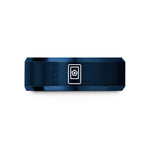 personalized presents for teens – blue tungsten microscope slide specimen wedding band