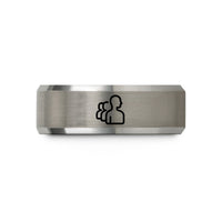 unique presents for students – gray tungsten queue wedding band
