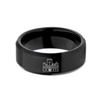 unique graduation present ideas – black tungsten alhambra wedding band