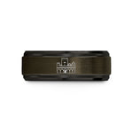 unique graduation present ideas – gunmetal & black tungsten alhambra wedding band