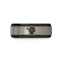 unique presents for graduates – black & gray tungsten baitcasting reel wedding band