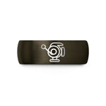 personalized graduation present ideas – gunmetal & black tungsten baitcasting reel wedding band