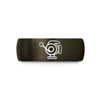 personalized graduation present ideas – gunmetal & black tungsten baitcasting reel wedding band