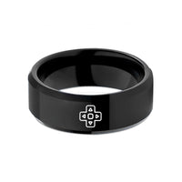 presents for teen girls – black tungsten d pad wedding band