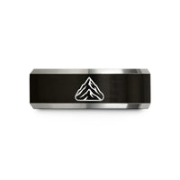 special rings for her – black & gray tungsten everest asia wedding band