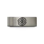 laser engraved rings present – silver tungsten spiral core wedding band