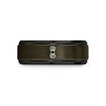 tungsten carbide wedding bands – gunmetal & black tungsten floss skein wedding band
