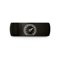 anniversary rings for couples – black tungsten tachometer wedding band