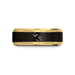 unique anniversary present ideas – black & gold tungsten azores wedding band