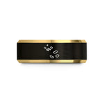 personalized presents for her – black & gold tungsten azores wedding band