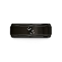 personalized presents for her – black & rose gold tungsten azores wedding band