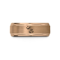 engraved rings for couples – rose gold tungsten azores wedding band