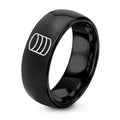 Database Cylinder – Tungsten Wedding Band, 8 mm, Black Comfort-Fit Unisex