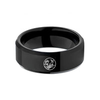 special presents for wife – black tungsten hunter buck wedding band
