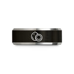 unique anniversary presents him – black & gray tungsten coconut wedding band
