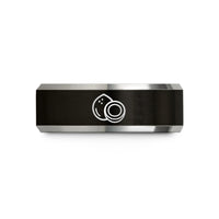unique anniversary presents him – black & gray tungsten coconut wedding band