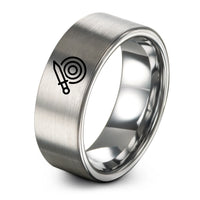 tungsten rings for men – silver tungsten throwing knife target ring
