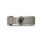 tungsten rings for men – black & silver tungsten turbocharger wedding band