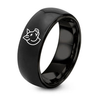 9th Wedding Gift Anniversaries for Him – black tungsten hog ring