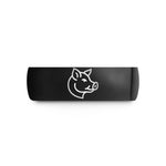 unique presents for men – black tungsten hog wedding band