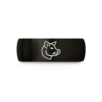 anniversary presents for him – black tungsten hog wedding band