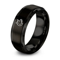 9th Wedding Gift Anniversaries for Him – black tungsten hog ring