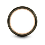 anniversary presents for him – hog engraving on gunmetal & rose gold tungsten wedding band