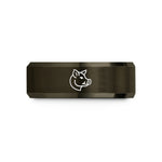 anniversary presents for him – gunmetal & rose gold tungsten hog wedding band