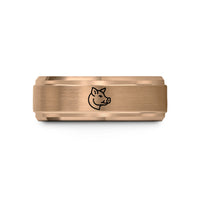 anniversary presents for him – rose gold tungsten hog wedding band
