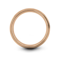 unique presents for men – hog engraving on rose gold tungsten wedding band
