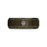 unique presents for him – gunmetal & gold tungsten sugar skull calavera wedding band