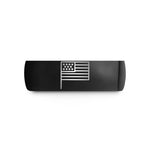 engraved rings for couples – black tungsten usa flag wedding band