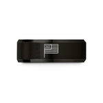unique anniversary presents him – black tungsten usa flag wedding band