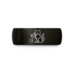 unique present for wife – black & rose gold tungsten cat string wedding band