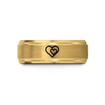 tungsten wedding band women – gold tungsten double heart wedding band