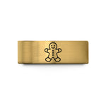 anniversary ring for her – gold tungsten gingerbread man wedding band