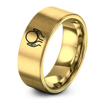unique anniversary present ideas – gold tungsten support hands circle ring
