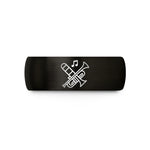 unique anniversary present ideas – black tungsten trombone trumpet wedding band