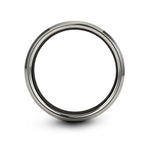 best presents for her – california engraving on black & gray tungsten wedding band