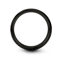 engraved tungsten rings him – antenna tower engraving on black & silver tungsten wedding band