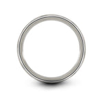 personalized presents for men – sextant engraving on grey tungsten wedding band