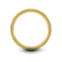 women's tungsten wedding band – rock dome engraving on gold tungsten wedding band