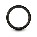 Tungsten Mens Ring BLACK And GOLD – taj mahal stamp engraving on black tungsten wedding band