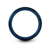Engagement Gifts for Him – sextant engraving on blue & grey tungsten wedding band