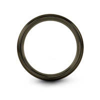Tungsten And BLACK Rings for Men – antenna tower engraving on gunmetal & gray tungsten wedding band