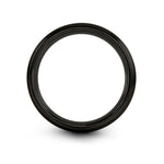 Tungsten And BLACK Rings for Men – antenna tower engraving on gunmetal & black tungsten wedding band