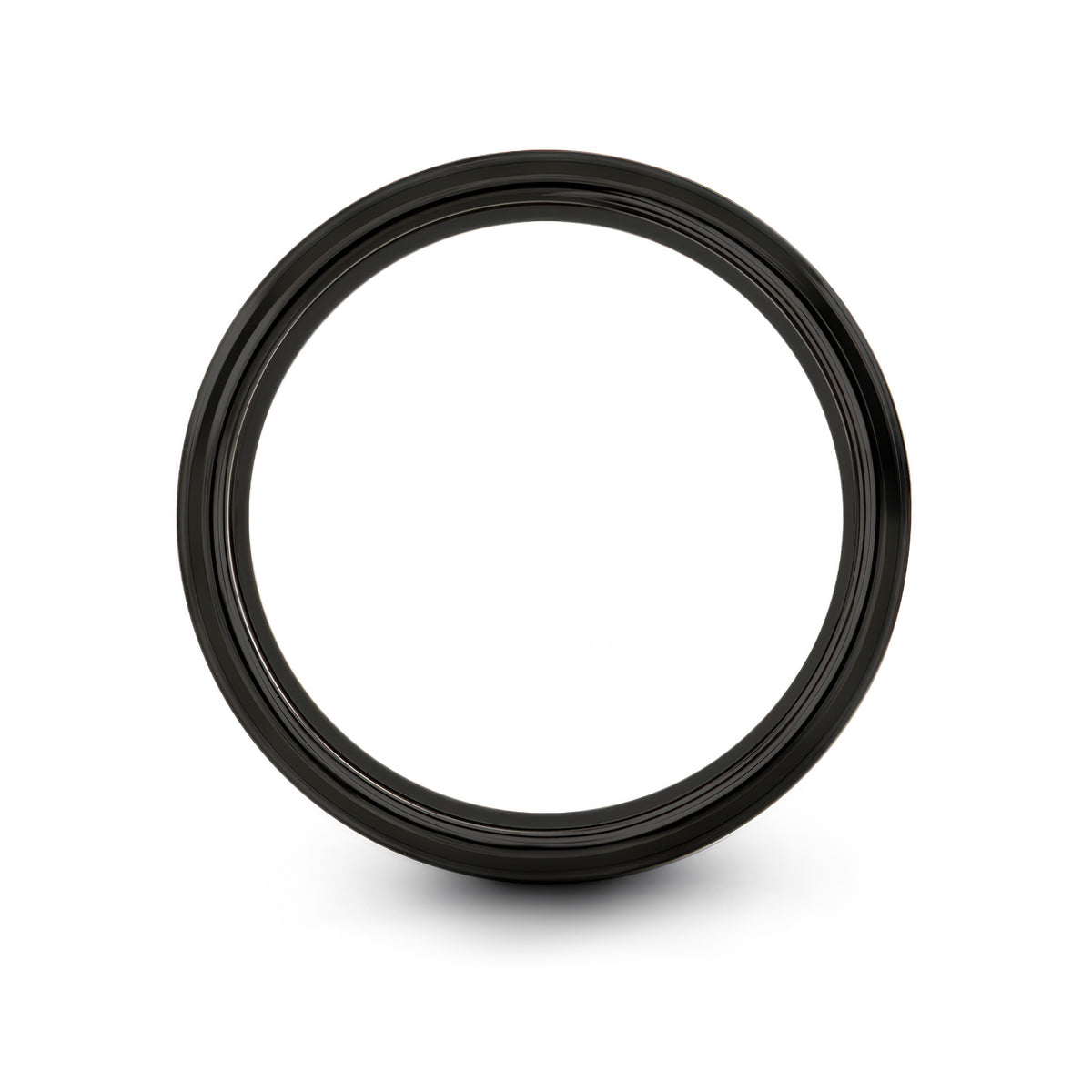 Tungsten And BLACK Rings for Men – antenna tower engraving on black tungsten wedding band